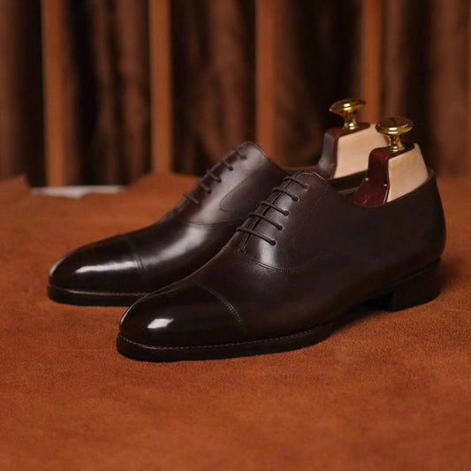 [OB5-N] Oxford Captoe Brown ShelbyMan Giày tây lịch lãm, trang trọng, thiết kế tối giản dành riêng cho các Quý Ông