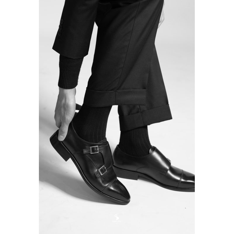 [M1] Giày da Double Monkstrap nam ShelbyMan da bò Ý cao cấp, khâu Mckay  trang trọng, giày cưới, công sở