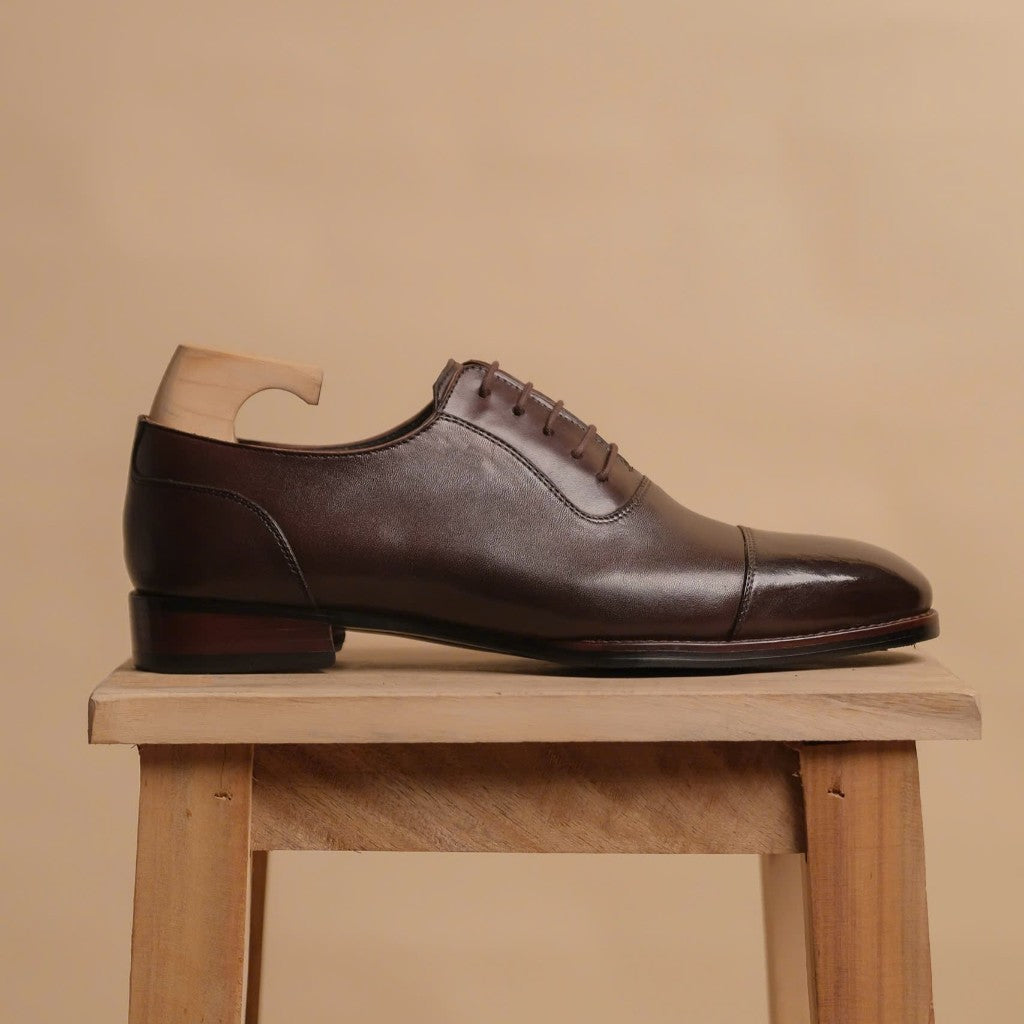 [OB3-N] Giày Oxford Balmoral ShelbyMan Shoes, giày tây sang Trọng, Da Mastrotto Ý, đế Pháp ngoại cao cấp, khâu Mckay