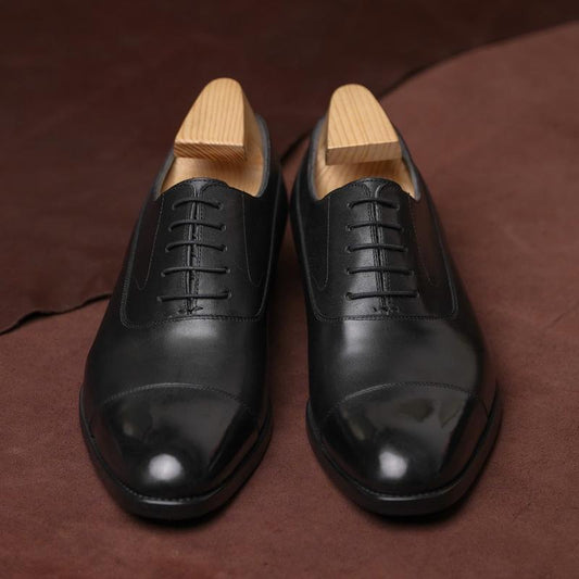 [OB1-Đ] Giày Oxford Balmoral ShelbyMan Shoes, giày tây sang Trọng, Da Mastrotto Ý, đế Pháp ngoại cao cấp, khâu Mckay