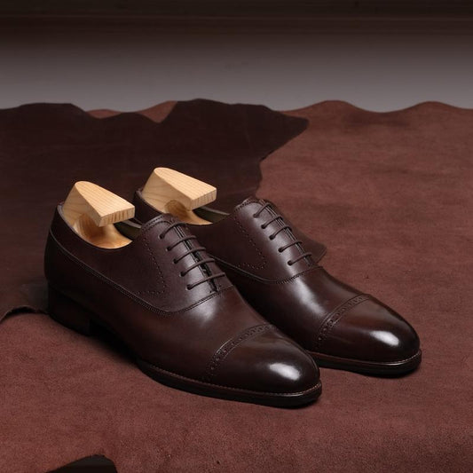 [OB2-N] Giày Oxford Balmoral ShelbyMan Shoes, giày tây sang Trọng, Da Mastrotto Ý, đế Pháp ngoại cao cấp, khâu Mckay