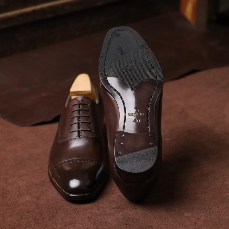 [OB2-N] Giày Oxford Balmoral ShelbyMan Shoes, giày tây sang Trọng, Da Mastrotto Ý, đế Pháp ngoại cao cấp, khâu Mckay