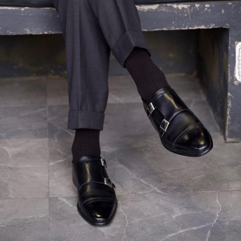 [M1] Giày da Double Monkstrap nam ShelbyMan da bò Ý cao cấp, khâu Mckay  trang trọng, giày cưới, công sở