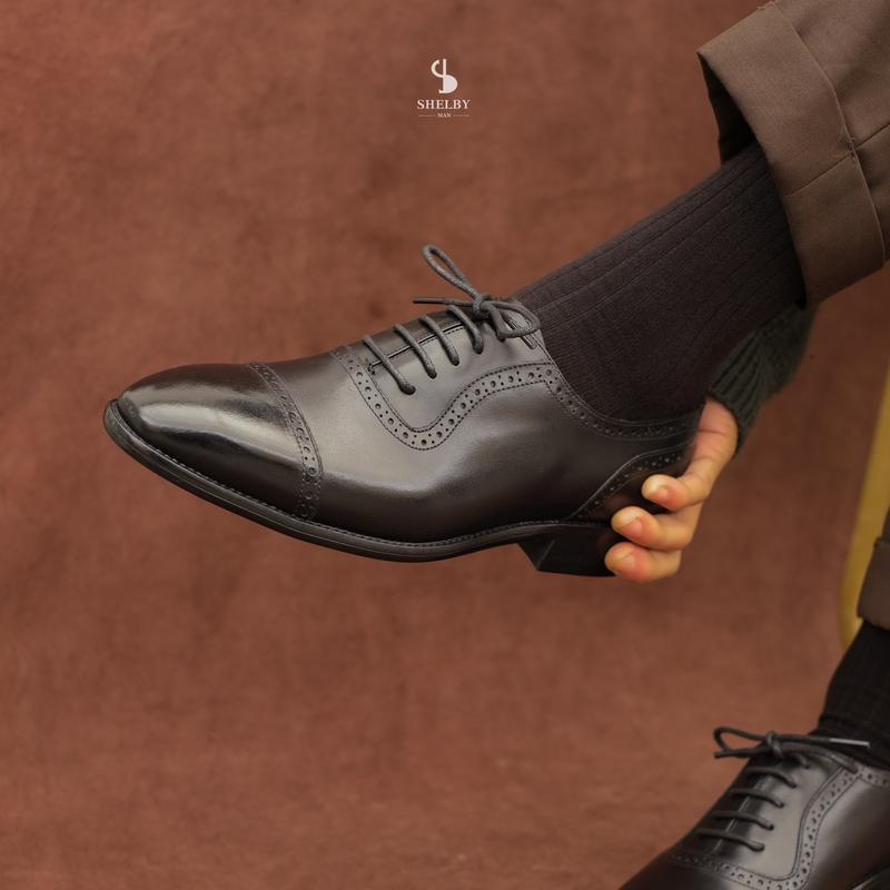 [OCT] Giày da Oxford Brogues ShelbyMan Thanh Lịch,  Trang Trọng,Trẻ Trung, Nổi Bật Phong Cách Sartorial 2025