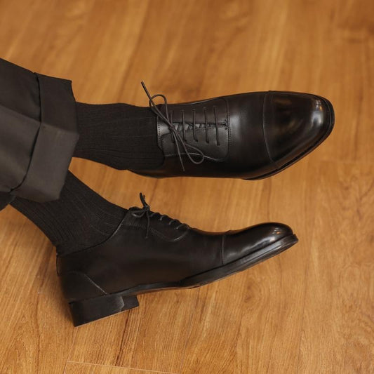 [OB3-Đ] Giày Oxford Balmoral ShelbyMan Shoes, giày tây sang Trọng, Da Mastrotto Ý, đế Pháp ngoại cao cấp, khâu Mckay