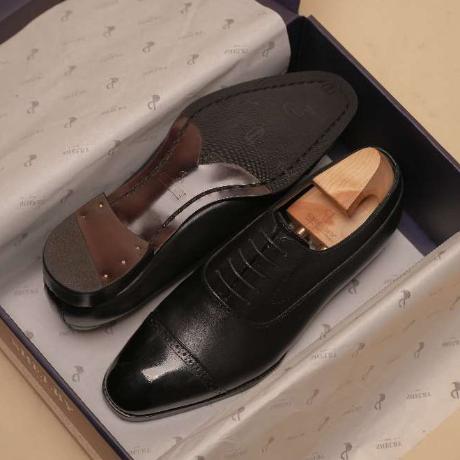 [OB2-Đ] Giày Oxford Balmoral ShelbyMan Shoes, giày tây sang Trọng, Da Mastrotto Ý, đế Pháp nhập khẩu cao cấp, khâu Mckay