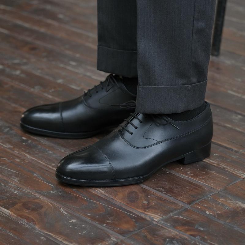 [OB1-Đ] Giày Oxford Balmoral ShelbyMan Shoes, giày tây sang Trọng, Da Mastrotto Ý, đế Pháp ngoại cao cấp, khâu Mckay