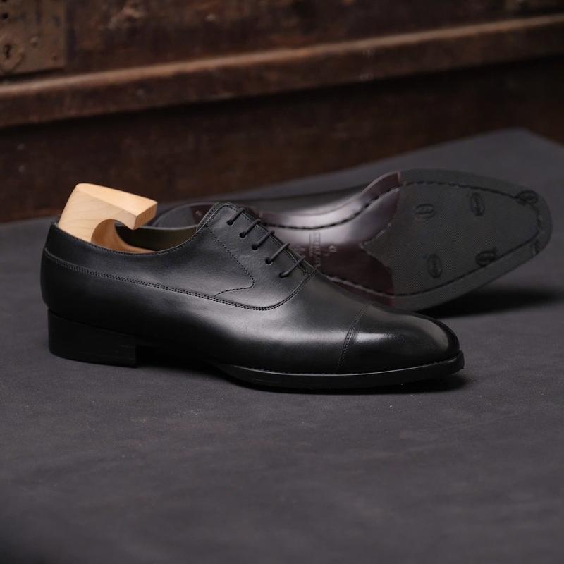 [OB1-Đ] Giày Oxford Balmoral ShelbyMan Shoes, giày tây sang Trọng, Da Mastrotto Ý, đế Pháp ngoại cao cấp, khâu Mckay