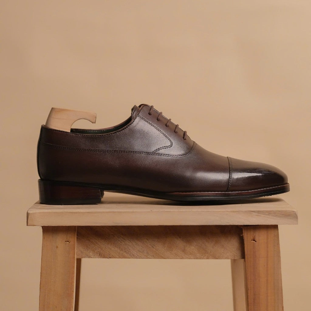 [OB1-N] Giày Oxford Balmoral ShelbyMan Shoes, giày tây sang Trọng, Da Mastrotto Ý, đế Pháp ngoại cao cấp, khâu Mckay