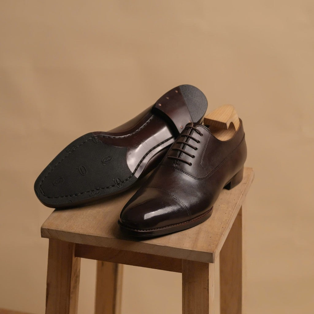 [OB1-N] Giày Oxford Balmoral ShelbyMan Shoes, giày tây sang Trọng, Da Mastrotto Ý, đế Pháp ngoại cao cấp, khâu Mckay