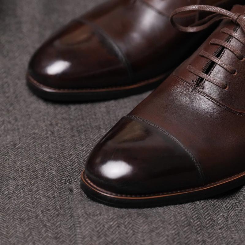 [OB1-N] Giày Oxford Balmoral ShelbyMan Shoes, giày tây sang Trọng, Da Mastrotto Ý, đế Pháp ngoại cao cấp, khâu Mckay
