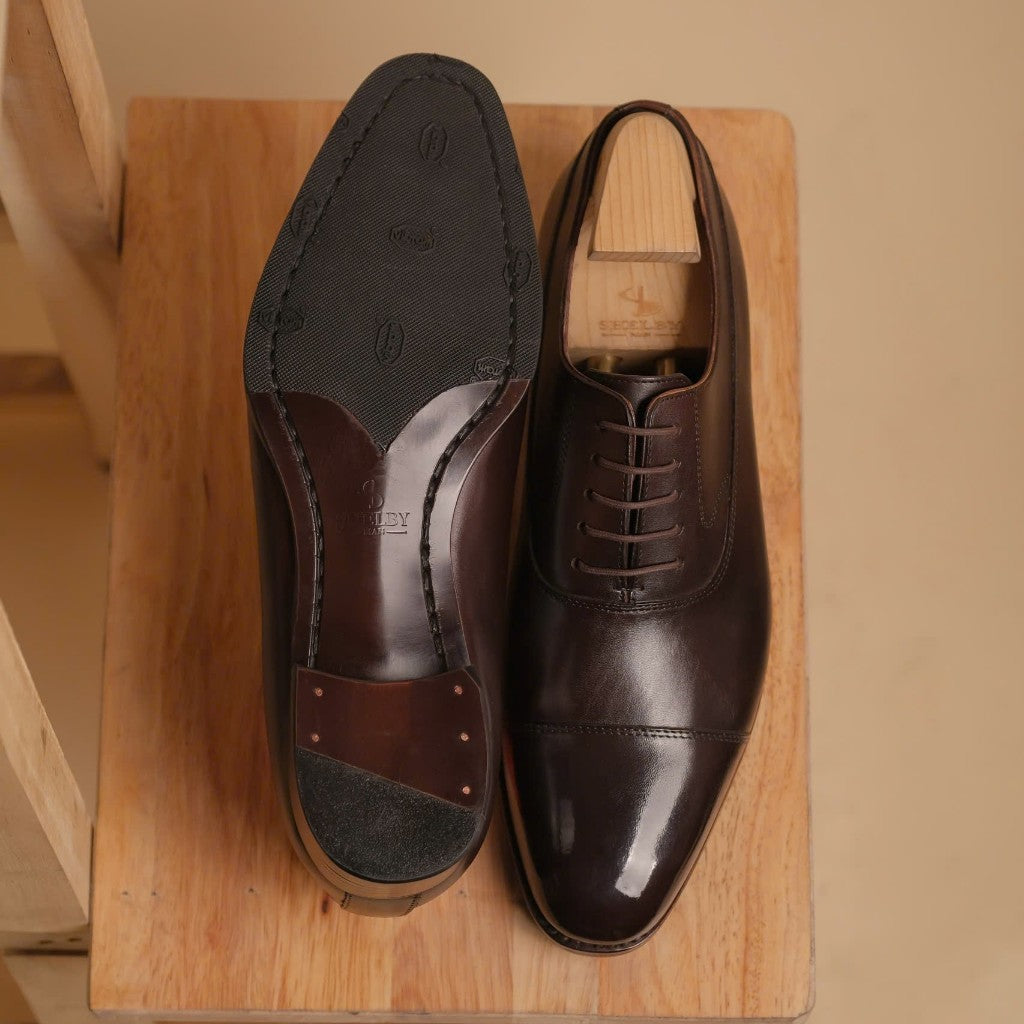 [OB1-N] Giày Oxford Balmoral ShelbyMan Shoes, giày tây sang Trọng, Da Mastrotto Ý, đế Pháp ngoại cao cấp, khâu Mckay