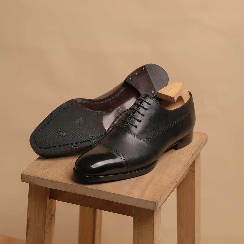[OB2-Đ] Giày Oxford Balmoral ShelbyMan Shoes, giày tây sang Trọng, Da Mastrotto Ý, đế Pháp nhập khẩu cao cấp, khâu Mckay