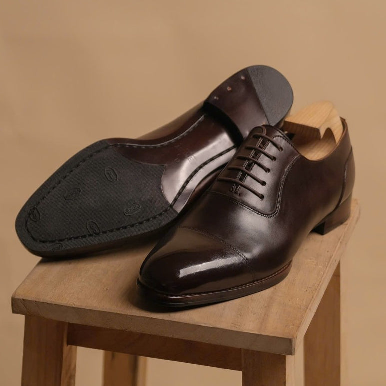 [OB3-N] Giày Oxford Balmoral ShelbyMan Shoes, giày tây sang Trọng, Da Mastrotto Ý, đế Pháp ngoại cao cấp, khâu Mckay